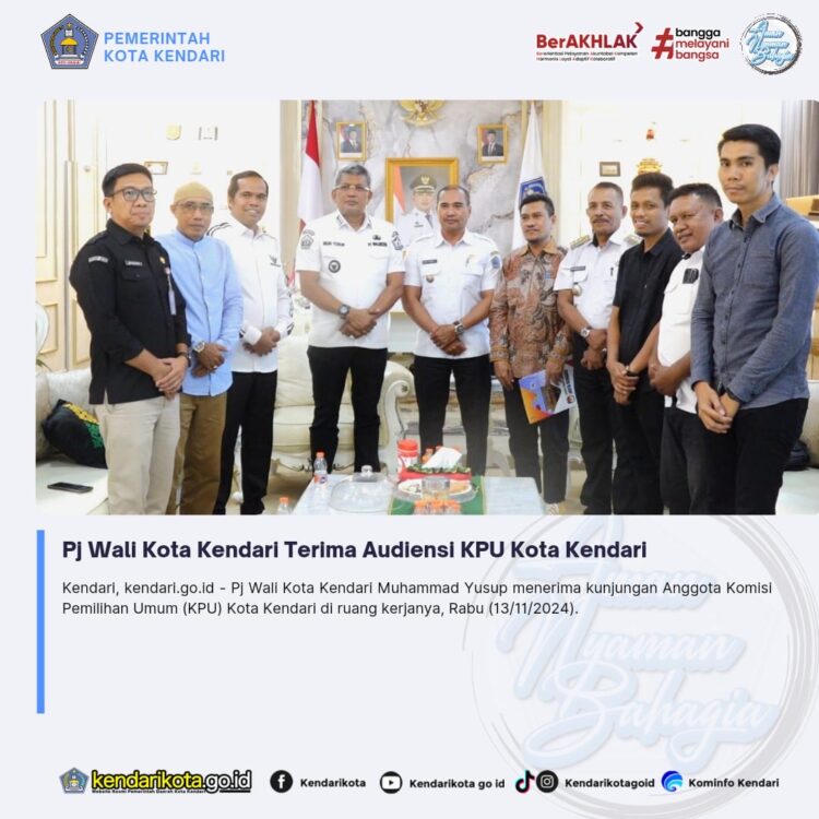 Pj Wali Kota Kendari Terima Audiensi KPU Kota Kendari