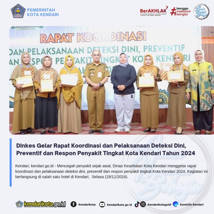 Dinkes Gelar Rapat Koordinasi dan Pelaksanaan Deteksi Dini, Preventif dan Respon Penyakit Tingkat Kota Kendari Tahun 2024
