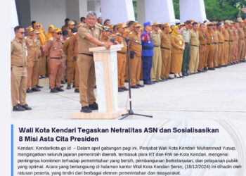 Wali Kota Kendari Tegaskan Netralitas ASN dan Sosialisasikan 8 Misi Asta Cita Presiden