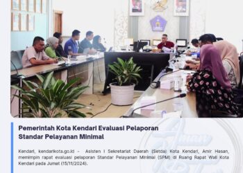 Pemerintah Kota Kendari Evaluasi Pelaporan Standar Pelayanan Minimal