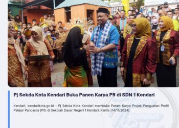 Pj. Sekda Kota Kendari Buka Panen Karya P5 di SDN 1 Kendari