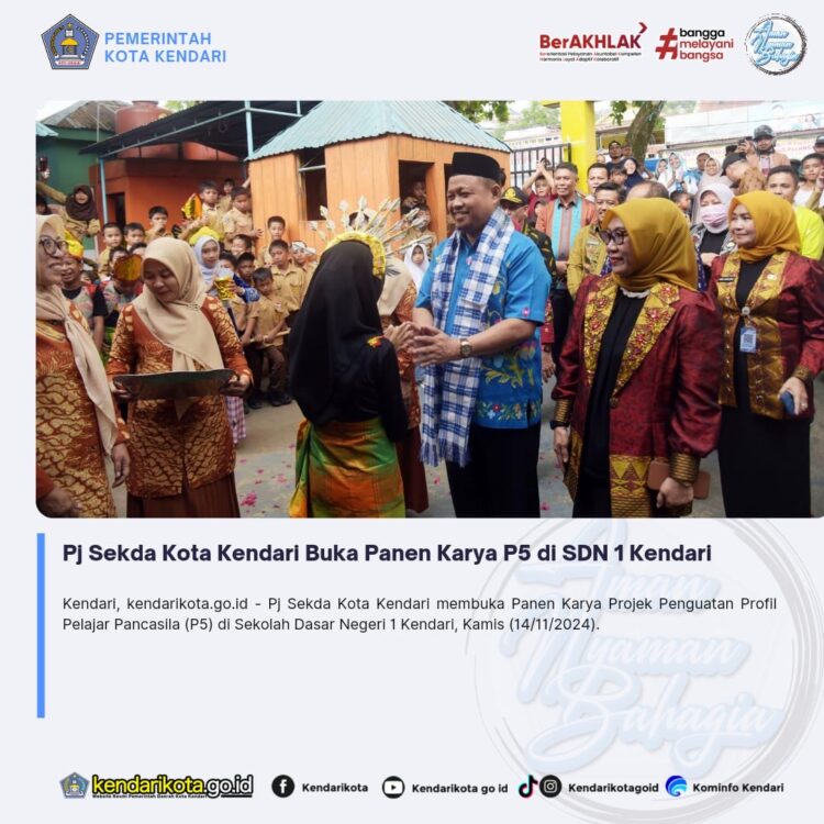Pj. Sekda Kota Kendari Buka Panen Karya P5 di SDN 1 Kendari