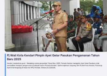 Pj Wali Kota Kendari Pimpin Apel Gelar Pasukan Pengamanan Tahun Baru 2025