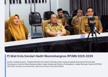 Pj Wali Kota Kendari Hadiri Musrenbangnas RPJMN 2025-2029