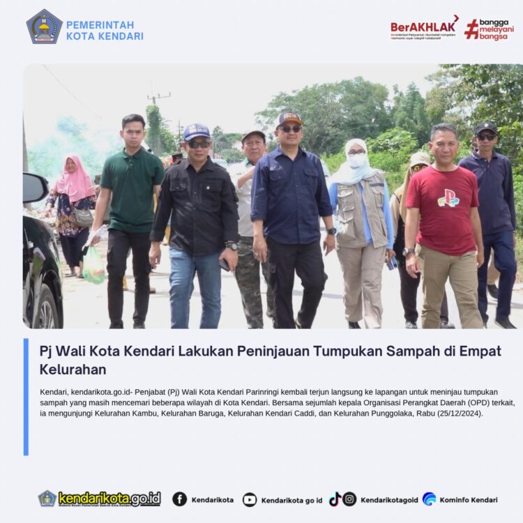 Pj Wali Kota Kendari Lakukan Peninjauan Tumpukan Sampah di Empat Kelurahan