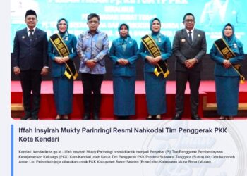 Iffah Insyirah Mukty Parinringi Resmi Nahkodai Tim Penggerak PKK Kota Kendari
