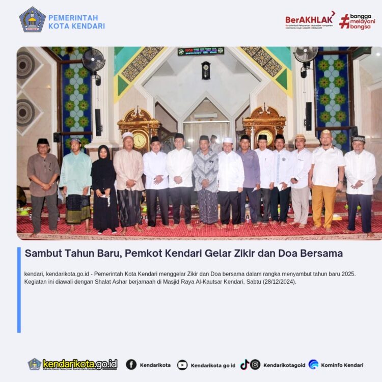 Sambut Tahun Baru, Pemkot Kendari Gelar Zikir dan Doa Bersama