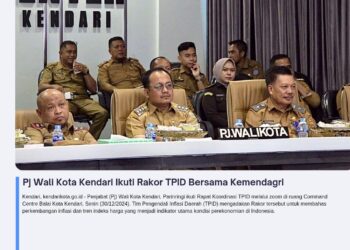 Pj Wali Kota Kendari Ikuti Rakor TPID Bersama Kemendagri