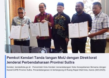 Pemkot Kendari Tanda Tangan MoU dengan Direktorat Jenderal Perbendaharaan Provinsi Sultra