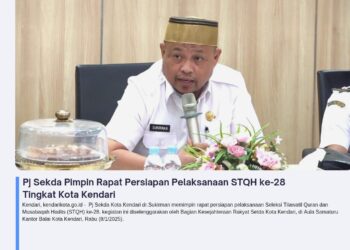 Pj Sekda Pimpin Rapat Persiapan Pelaksanaan STQH ke-28 Tingkat Kota Kendari