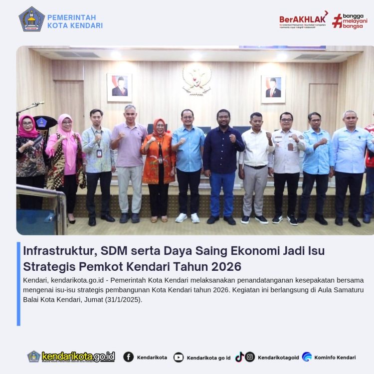Infrastruktur, SDM serta Daya Saing Ekonomi Jadi Isu Strategis Pemkot Kendari Tahun 2026