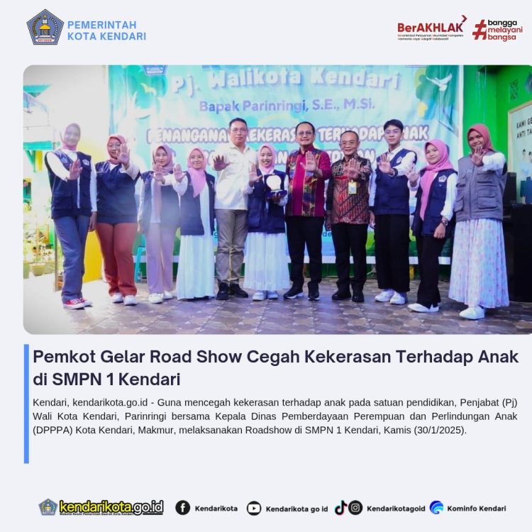 Pemkot Gelar Road Show Cegah Kekerasan Terhadap Anak di SMPN 1 Kendari