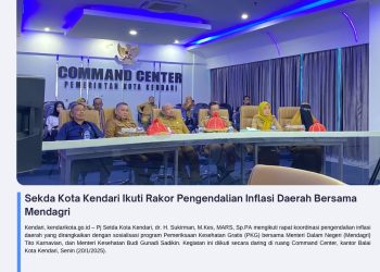 Sekda Kota Kendari Ikuti Rakor Pengendalian Inflasi Daerah Bersama Mendagri