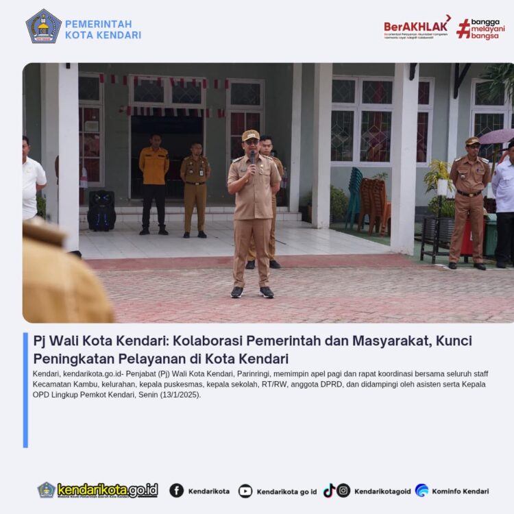 Pj Wali Kota Kendari: Kolaborasi Pemerintah dan Masyarakat, Kunci Peningkatan Pelayanan di Kota Kendari