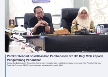 Pemkot Kendari Sosialisasikan Pembebasan BPHTB Bagi MBR kepada Pengembang Perumahan