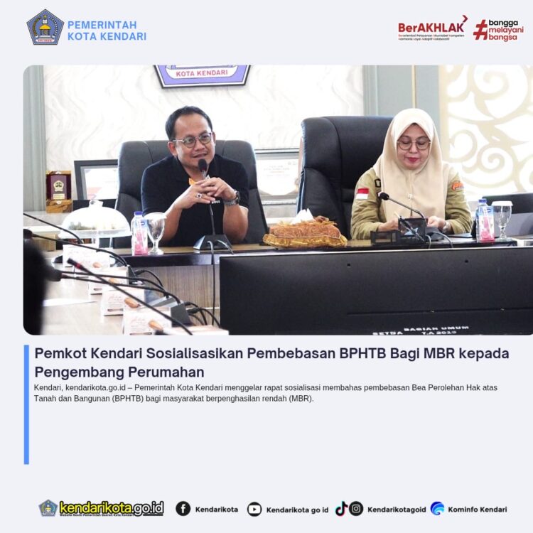Pemkot Kendari Sosialisasikan Pembebasan BPHTB Bagi MBR kepada Pengembang Perumahan