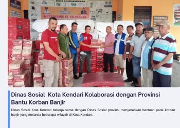 Dinas Sosial Kota Kendari Kolaborasi dengan Provinsi Bantu Korban Banjir