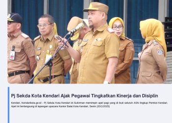 Pj Sekda Kota Kendari Ajak Pegawai Tingkatkan Kinerja dan Disiplin