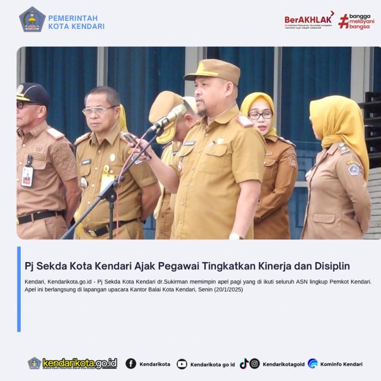 Pj Sekda Kota Kendari Ajak Pegawai Tingkatkan Kinerja dan Disiplin
