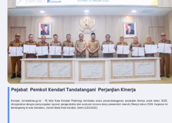 Pejabat Pemkot Kendari Tandatangani Perjanjian Kinerja