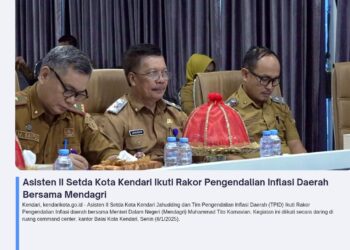 Asisten II Setda Kota Kendari Ikuti Rakor Pengendalian Inflasi Daerah Bersama Mendagri