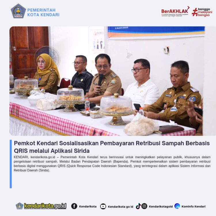 Pemkot Kendari Sosialisasikan Pembayaran Retribusi Sampah Berbasis QRIS melalui Aplikasi Sirida