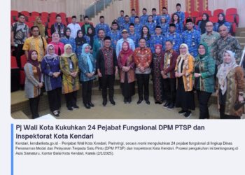 Pj Wali Kota Kukuhkan 24 Pejabat Fungsional DPM PTSP dan Inspektorat Kota Kendari