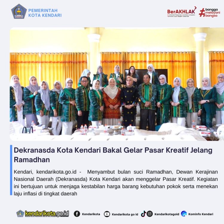 Dekranasda Kota Kendari Bakal Gelar Pasar Kreatif Jelang Ramadhan