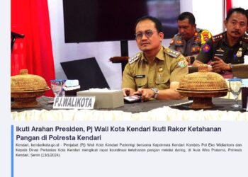 Ikuti Arahan Presiden, Pj Wali Kota Kendari Ikuti Rakor Ketahanan Pangan di Polresta Kendari