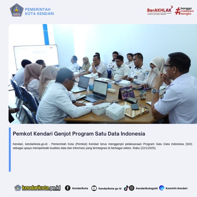 Pemkot Kendari Genjot Program Satu Data Indonesia