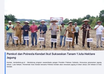 Pemkot dan Polresta Kendari Ikut Sukseskan Tanam 1 Juta Hektare Jagung