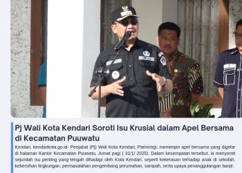 Pj Wali Kota Kendari Soroti Isu Krusial dalam Apel Bersama di Kecamatan Puuwatu