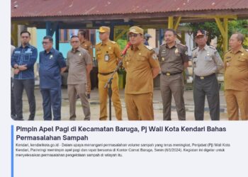 Pimpin Apel Pagi di Kecamatan Baruga, Pj Wali Kota Kendari Bahas Permasalahan Sampah