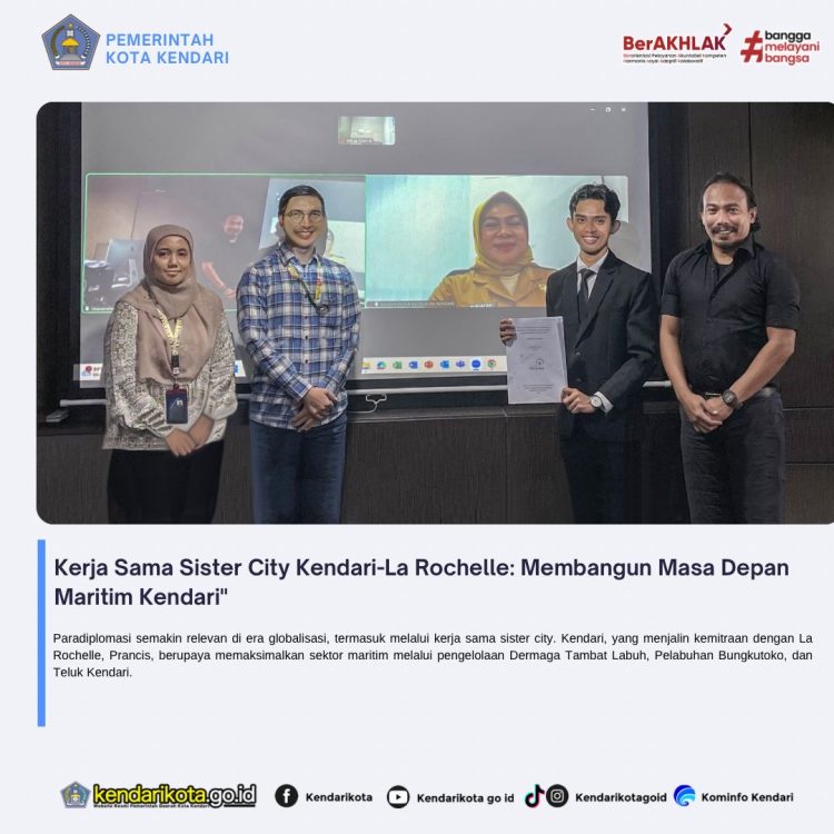 Kerja Sama Sister City Kendari-La Rochelle: Membangun Masa Depan Maritim Kendari”