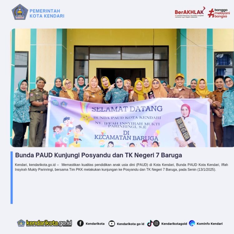Bunda PAUD Kunjungi Posyandu dan TK Negeri 7 Baruga
