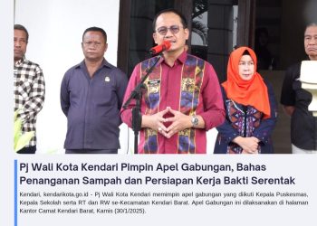 Pj Wali Kota Kendari Pimpin Apel Gabungan, Bahas Penanganan Sampah dan Persiapan Kerja Bakti Serentak