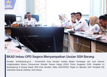 BKAD Imbau OPD Segera Menyampaikan Usulan SSH Barang