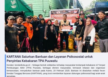 KARTANA Salurkan Bantuan dan Layanan Psikososial untuk Penyintas Kebakaran TPA Puuwatu
