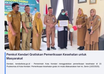 Pemkot Kendari Gratiskan Pemeriksaan Kesehatan untuk Masyarakat