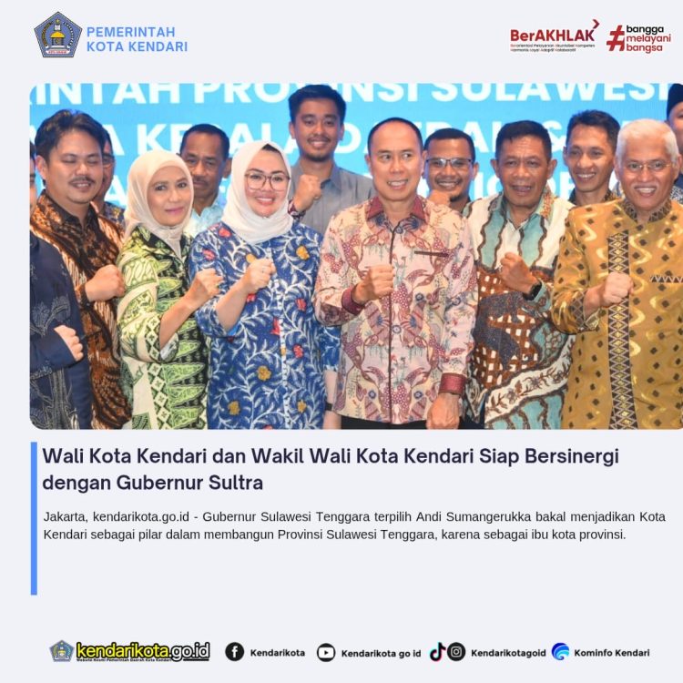 Wali Kota Kendari dan Wakil Wali Kota Kendari Siap Bersinergi dengan Gubernur Sultra