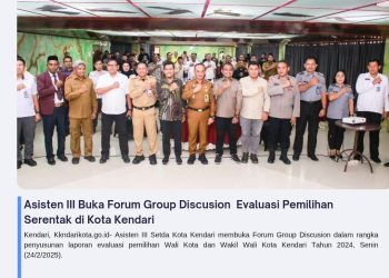 Asisten III Buka Forum Group Discusion Evaluasi Pemilihan Serentak di Kota Kendari