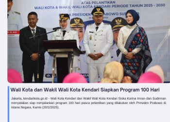 Wali Kota dan Wakil Wali Kota Kendari Siapkan Program 100 Hari