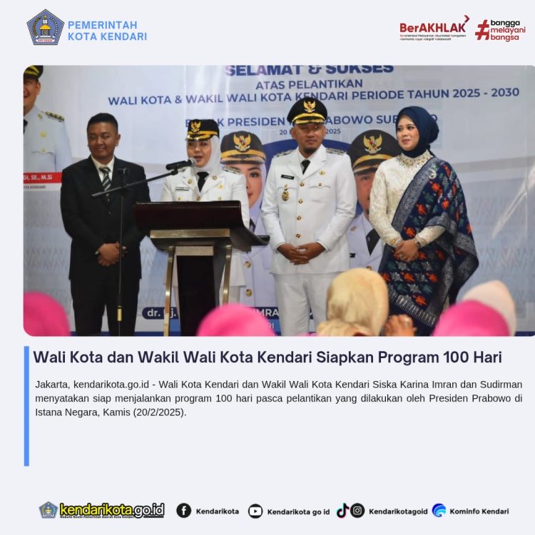 Wali Kota dan Wakil Wali Kota Kendari Siapkan Program 100 Hari