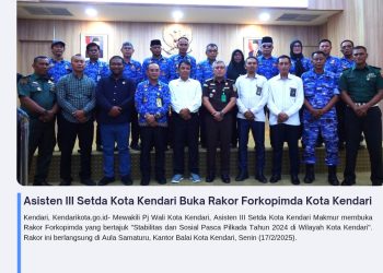 Asisten III Setda Kota Kendari Buka Rakor Forkopimda Kota Kendari