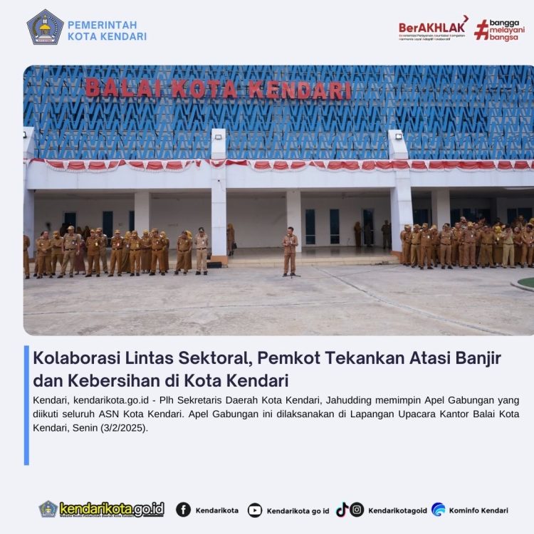 Kolaborasi Lintas Sektoral, Pemkot Tekankan Atasi Banjir dan Kebersihan di Kota Kendari