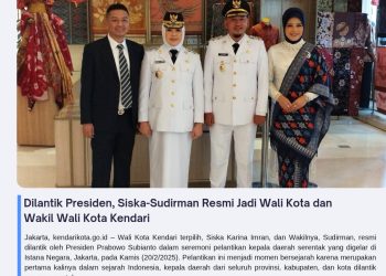 Dilantik Presiden, Siska-Sudirman Resmi Jadi Wali Kota dan Wakil Wali Kota Kendari