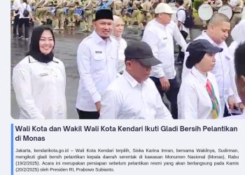 Wali Kota dan Wakil Wali Kota Kendari Ikuti Gladi Bersih Pelantikan di Monas