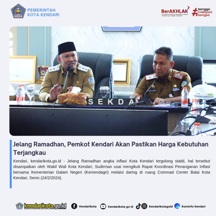 Jelang Ramadhan, Pemkot Kendari Akan Pastikan Harga Kebutuhan Terjangkau