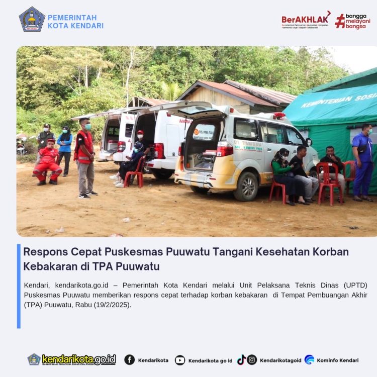 Respons Cepat Puskesmas Puuwatu Tangani Kesehatan Korban Kebakaran di TPA Puuwatu