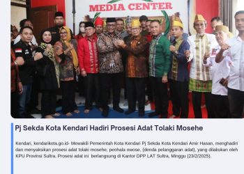 Pj Sekda Kota Kendari Hadiri Prosesi Adat Tolaki Mosehe
